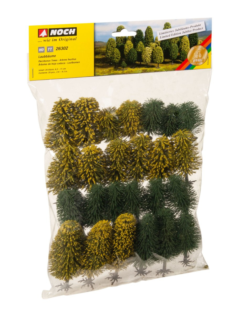 NOCH 26302 Laubbäume, 25 Stück, 6,5-11 cm hoch