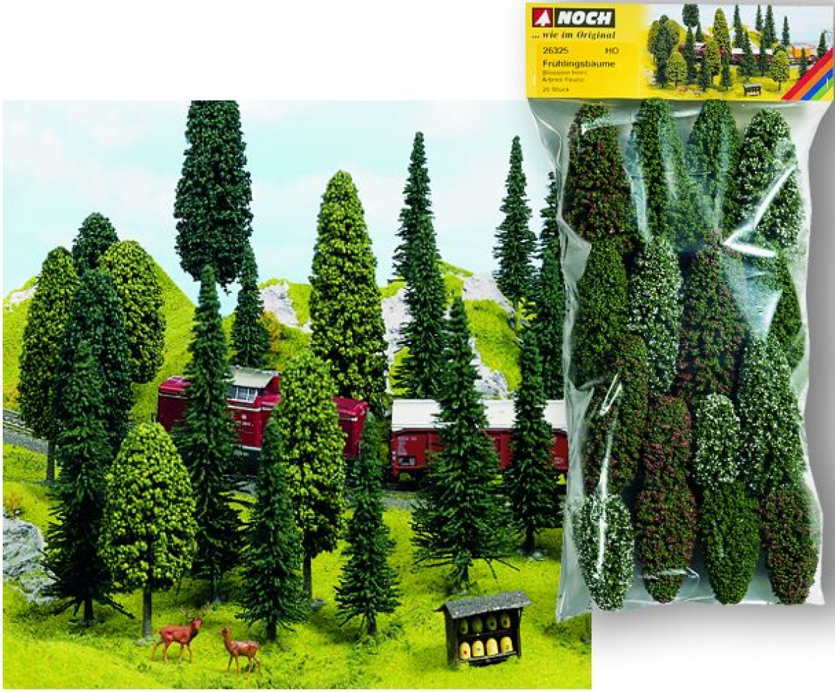NOCH 26310 H0/TT Mischwald-Sortiment, 25 Stück