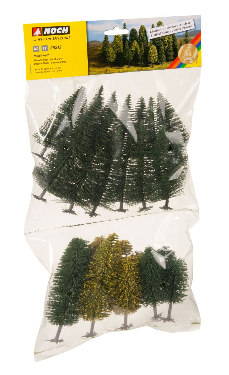 NOCH 26312 Mischwald, 25 Stück, 6,5-15 cm hoch