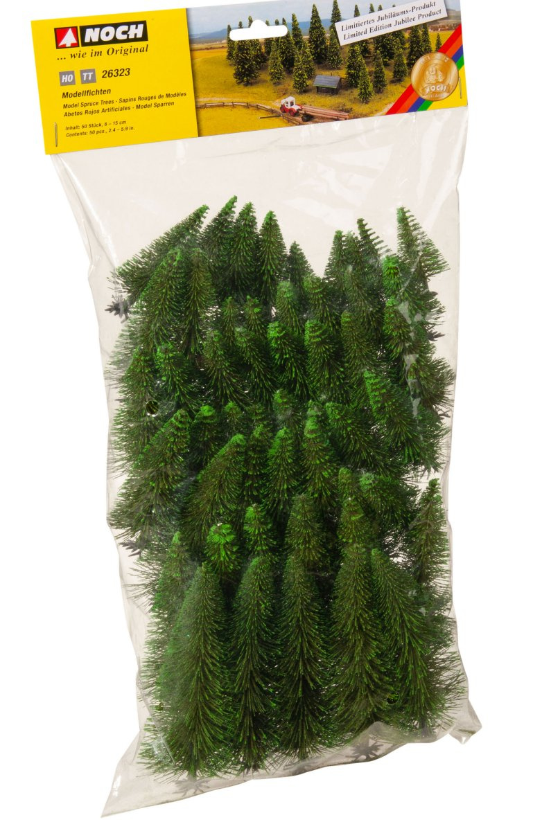 NOCH 26323 Modellfichten, 50 Stück, 6-15 cm hoch