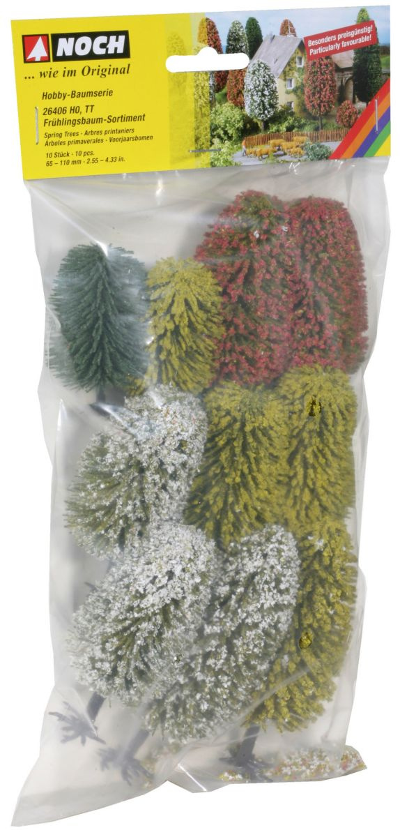 NOCH 26406 H0/TT Frühlingsbäume, 10 Stück