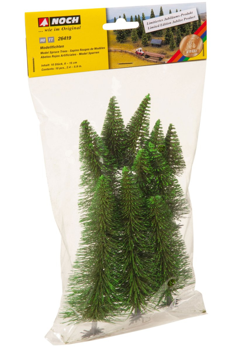 NOCH 26419 Modellfichten, 10 Stück, 6-15 cm hoch