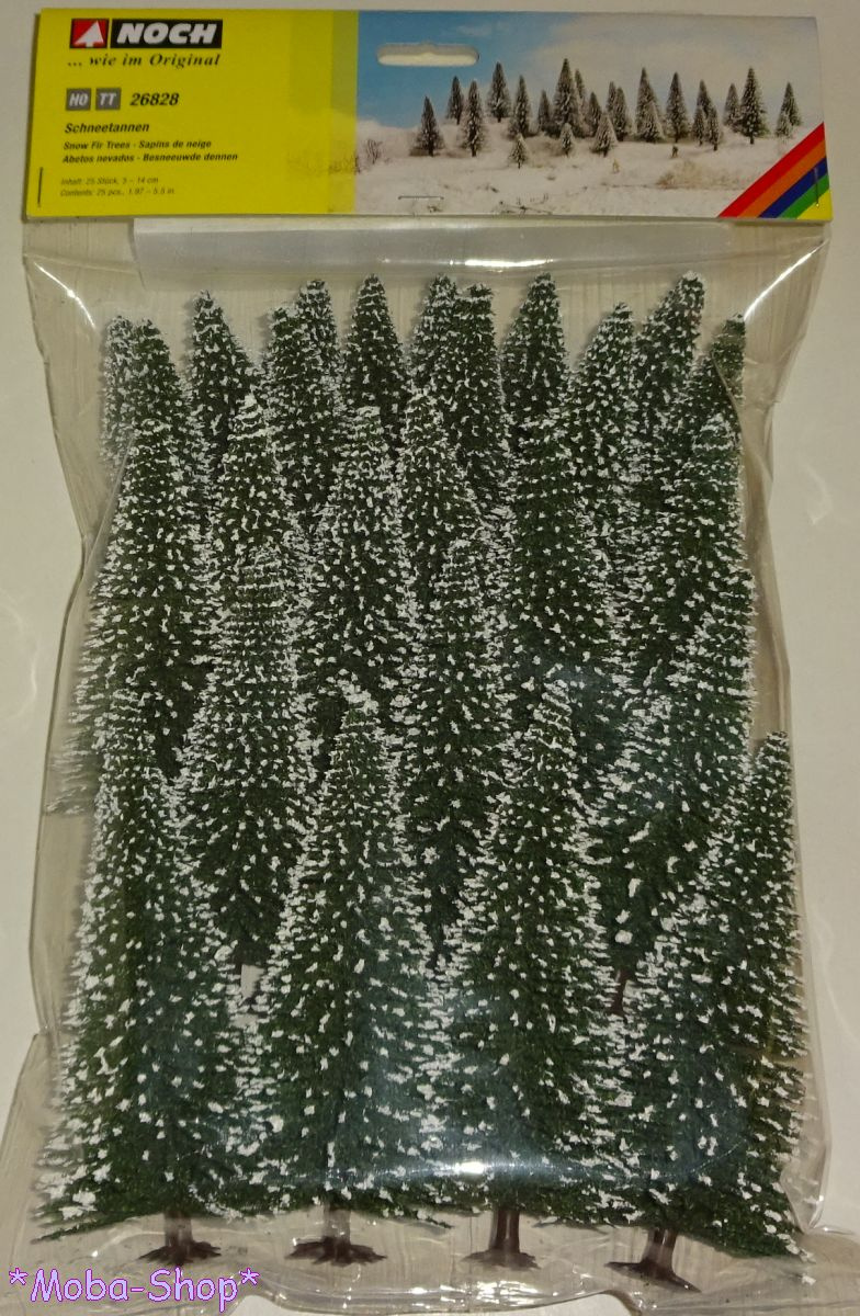 NOCH 26828 H0/TT/N Schneetannen, 25 Stück, 5-14 cm hoch