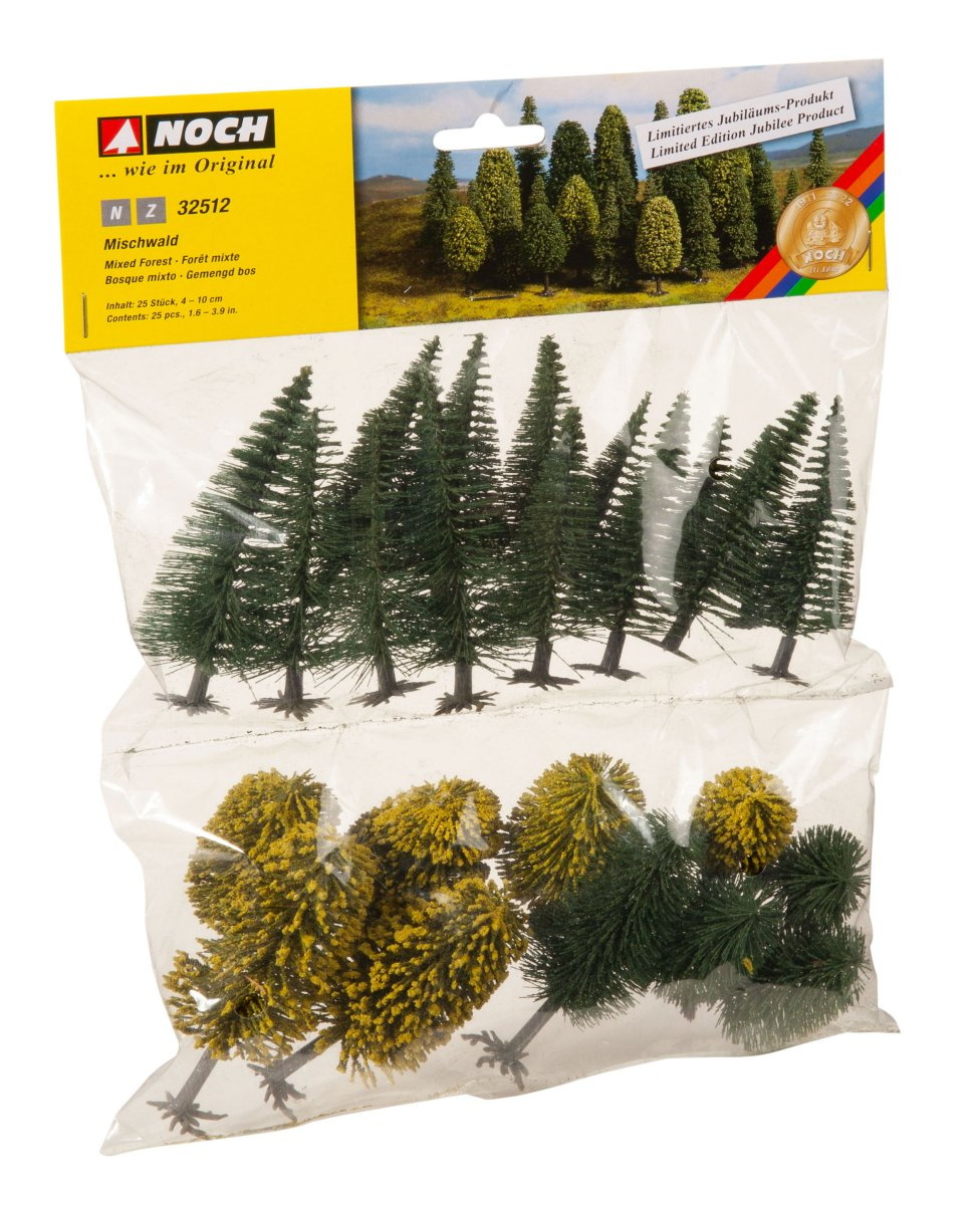 NOCH 32512 Mischwald, 25 Stück, 4-10 cm hoch