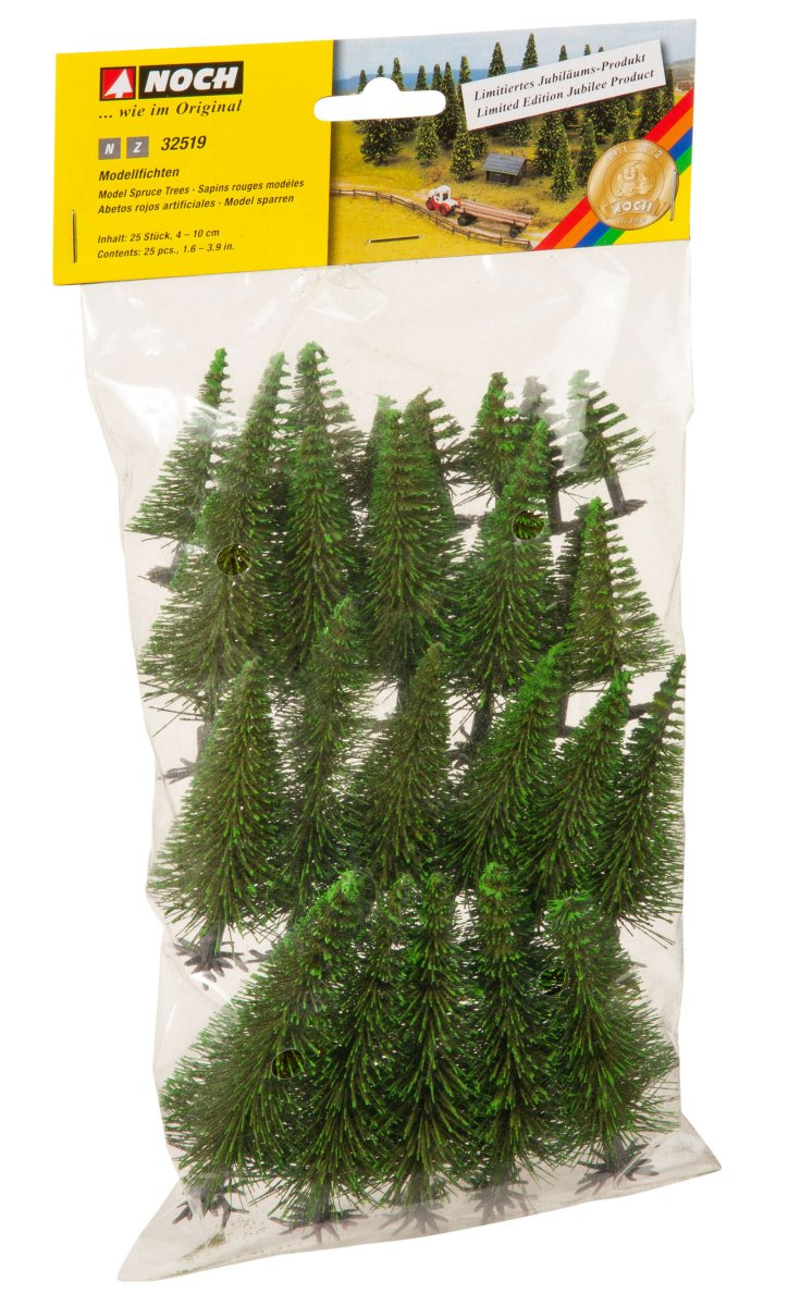 NOCH 32519 Modellfichten, 25 Stück, 4-10 cm hoch