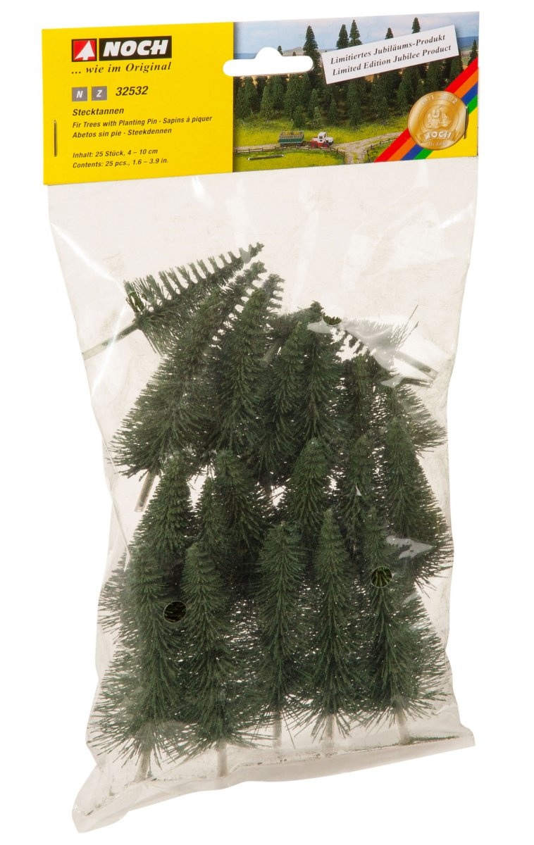 NOCH 32532 Steckfichten, 25 Stück, 4-10 cm hoch