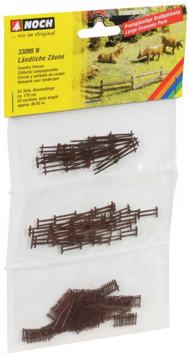 NOCH 33095 N Ländliche Zäune, Großpackung