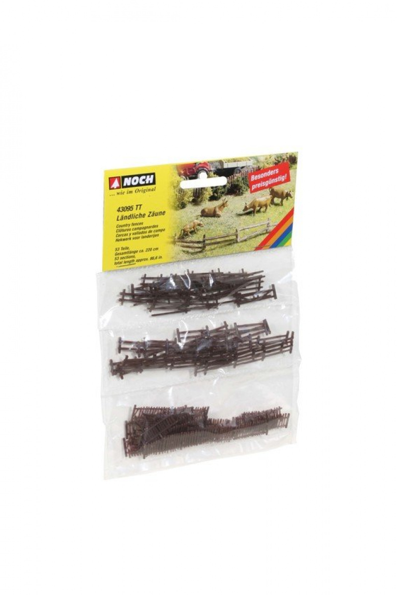 NOCH 43095 TT Ländliche Zäune, Großpackung