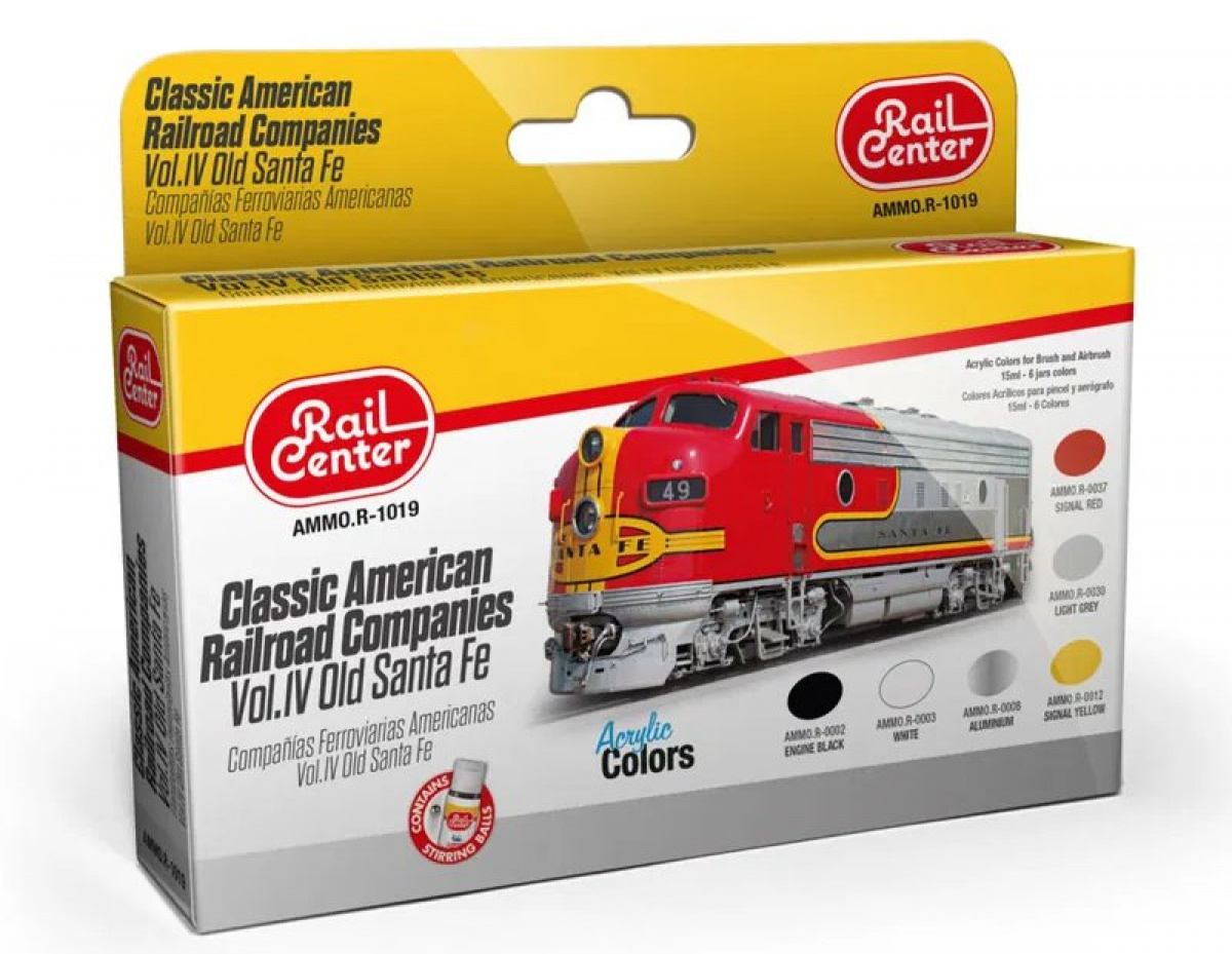 NOCH/AMMO 4601019 Farb-Set: Amerikanische Eisenbahngesellschaften Santa Fe