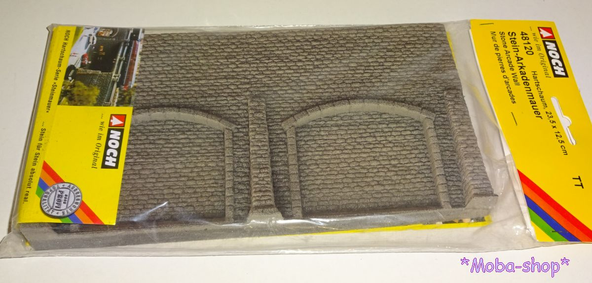 NOCH 48120 TT »Steinmauer« Arkadenmauer