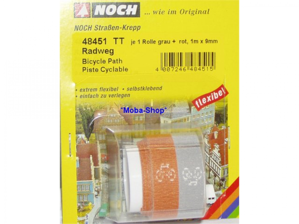 NOCH 48451 TT Straßenfolie Radweg