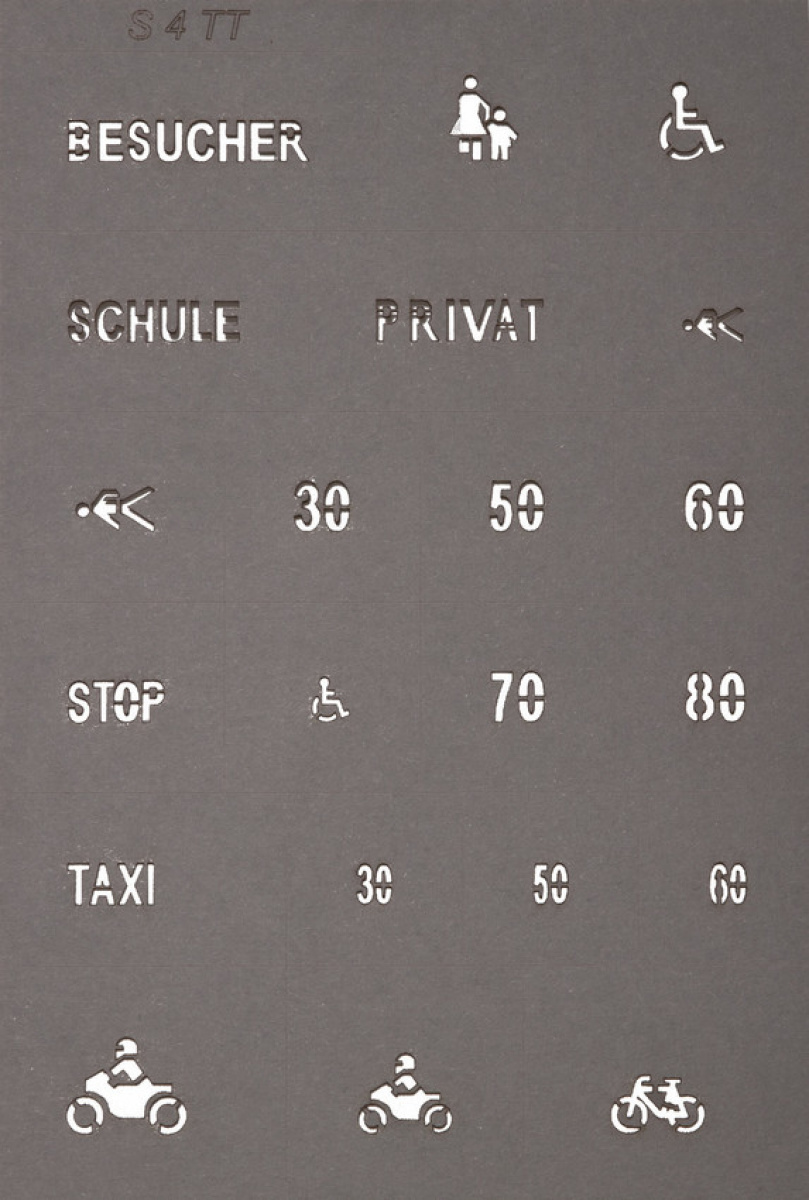 NOCH 48600 TT Straßenmarkierungs-Schablonen