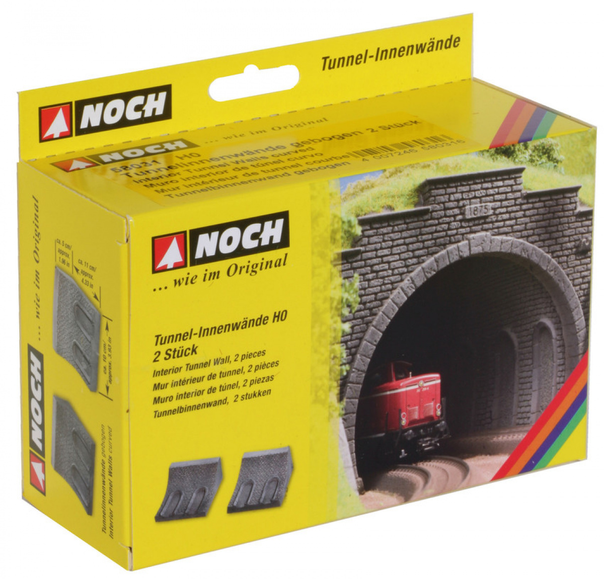 NOCH 58031 H0 Tunnelinnenwände gebogen (2 Stück)