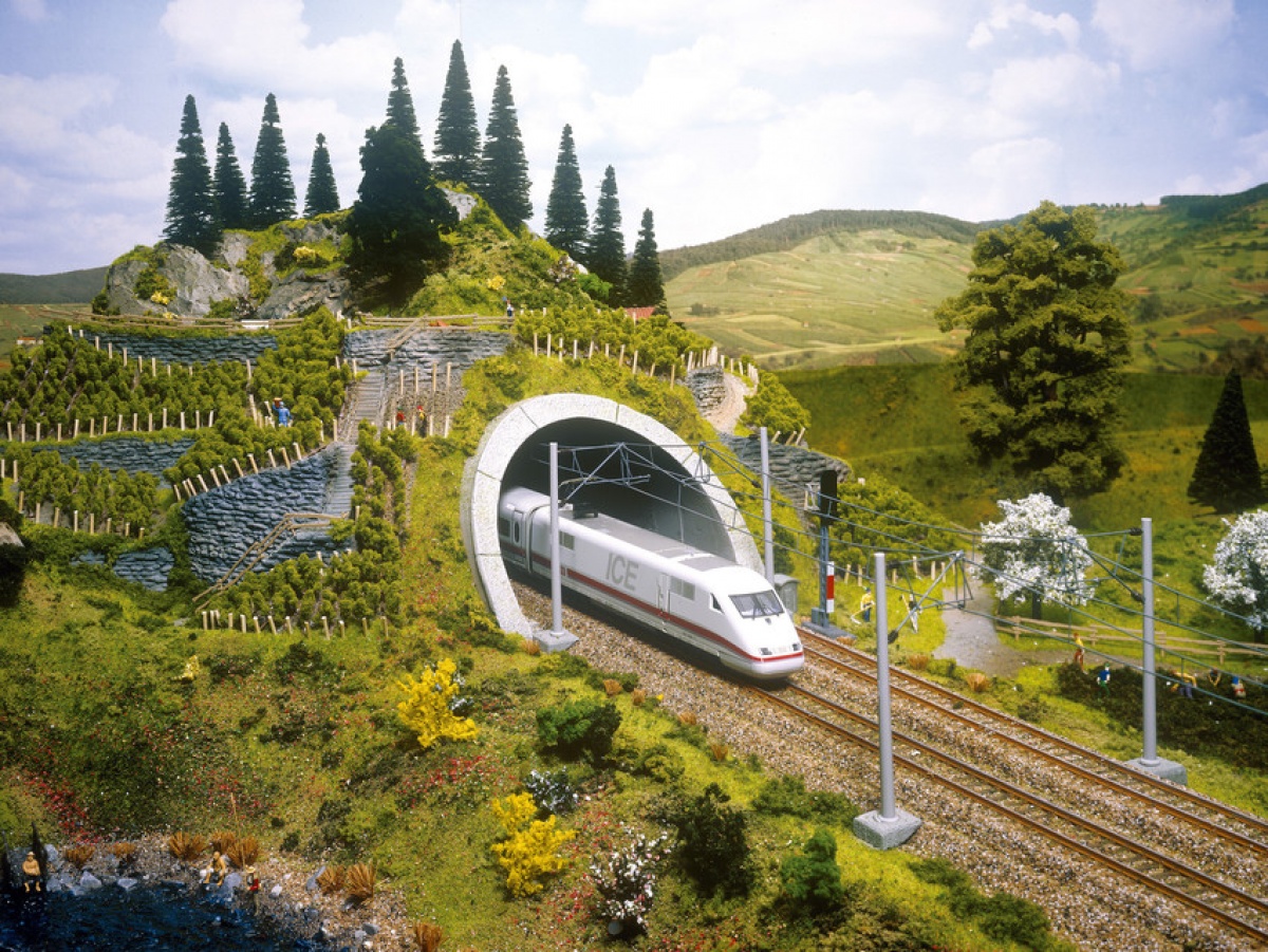 NOCH 58040 H0 ICE-Tunnel-Portal 2-gleisig