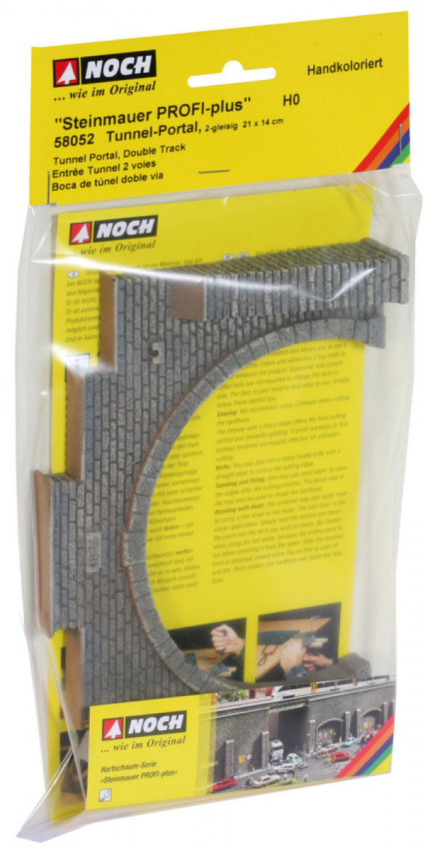 NOCH 58052 H0 »Steinmauer« Tunnel-Portal, 2-gleisig