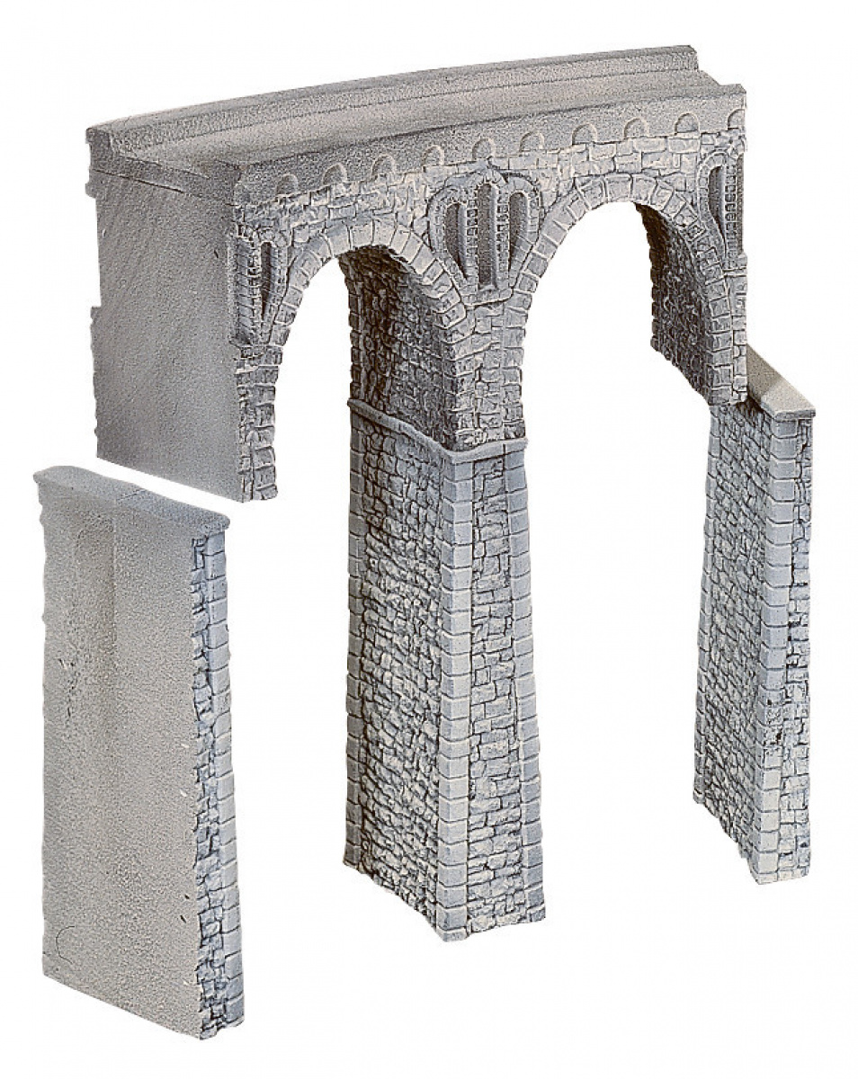 NOCH 58665 H0 Bruchsteinviadukt, gebogen, R2