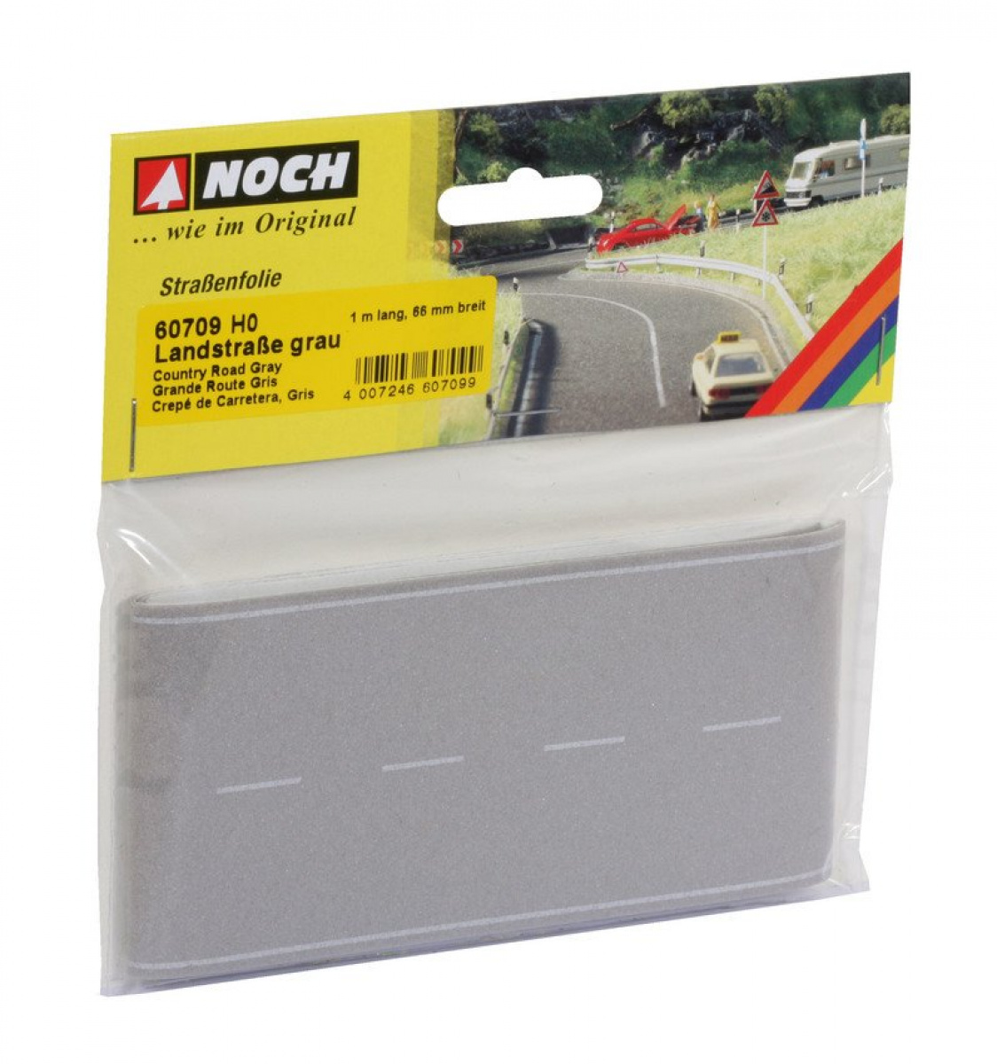 NOCH 60709 H0 Strassenfolie Landstrasse Grau