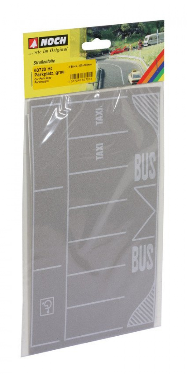NOCH 60720 H0 Strassenfolie Parkplatz Grau