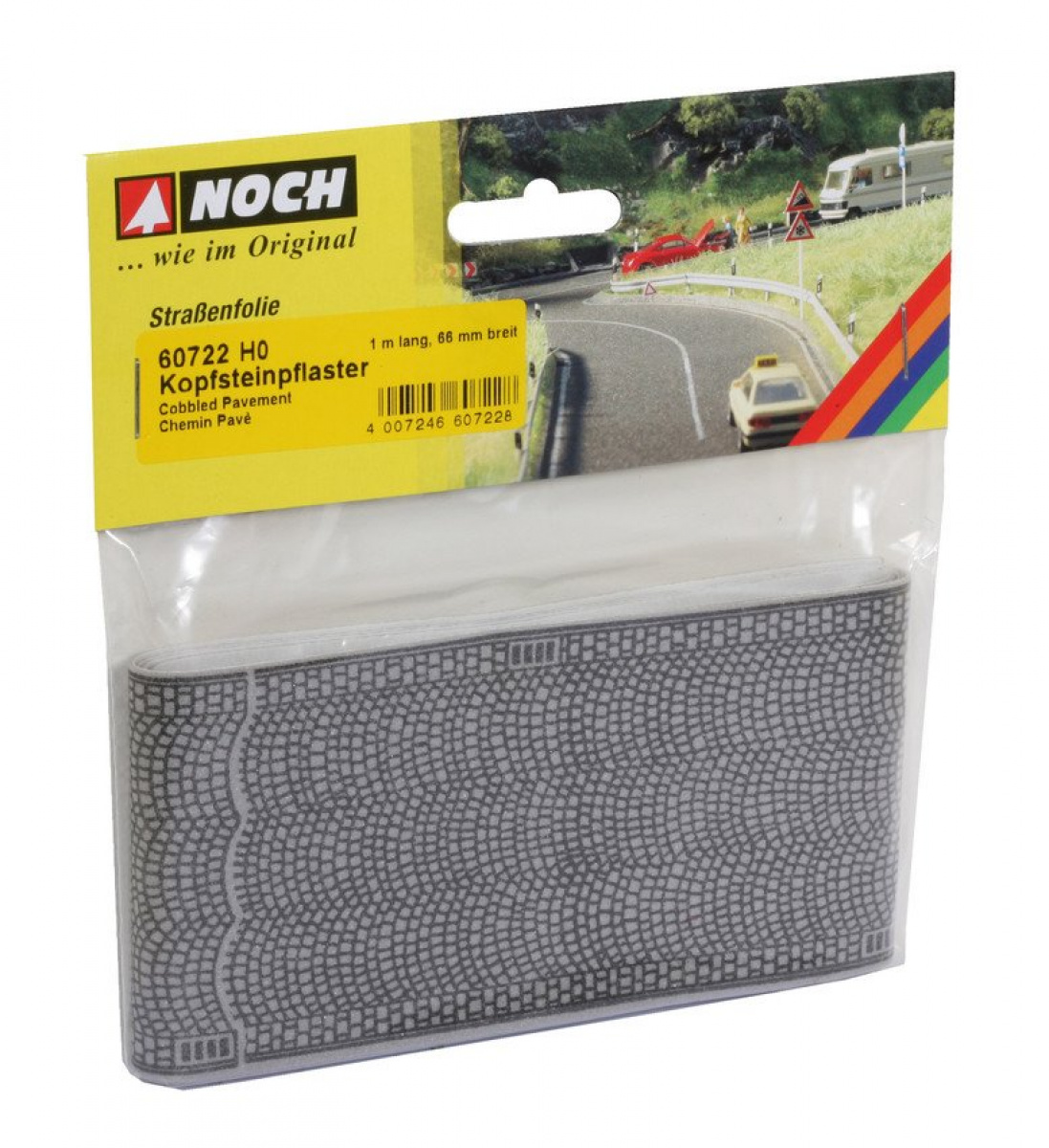 NOCH 60722 H0 Strassenfolie Kopfsteinpflaster