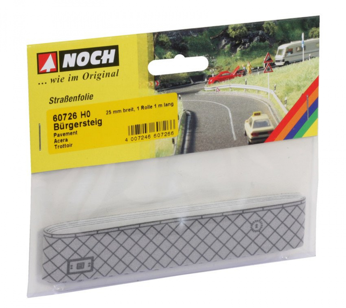 NOCH 60726 H0 Strassenfolie Bürgersteig