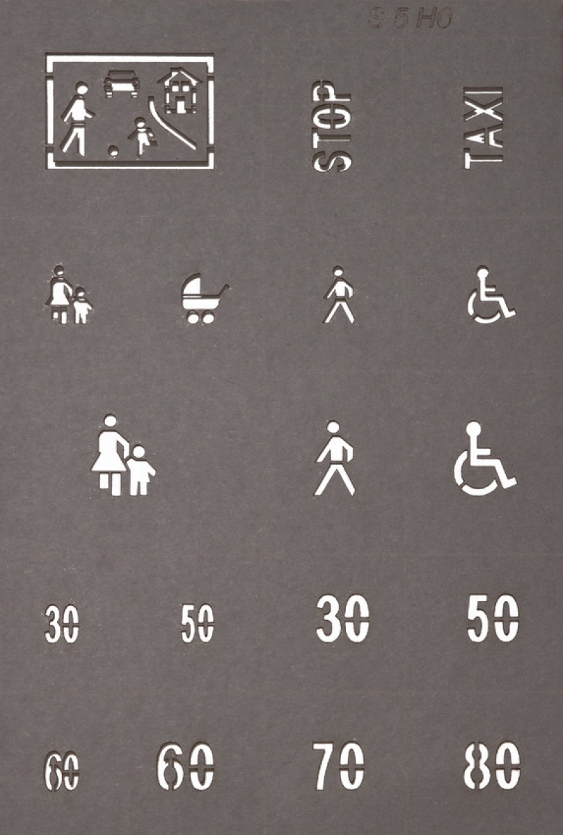 NOCH 60745 H0 Straßenmarkierungs-Schablonen