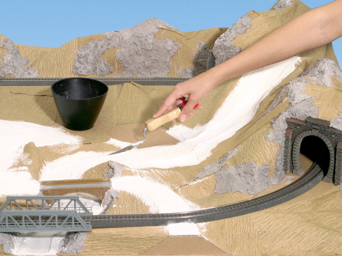 NOCH 60920 Montage-Spachtel, weiß, glatt, 500g