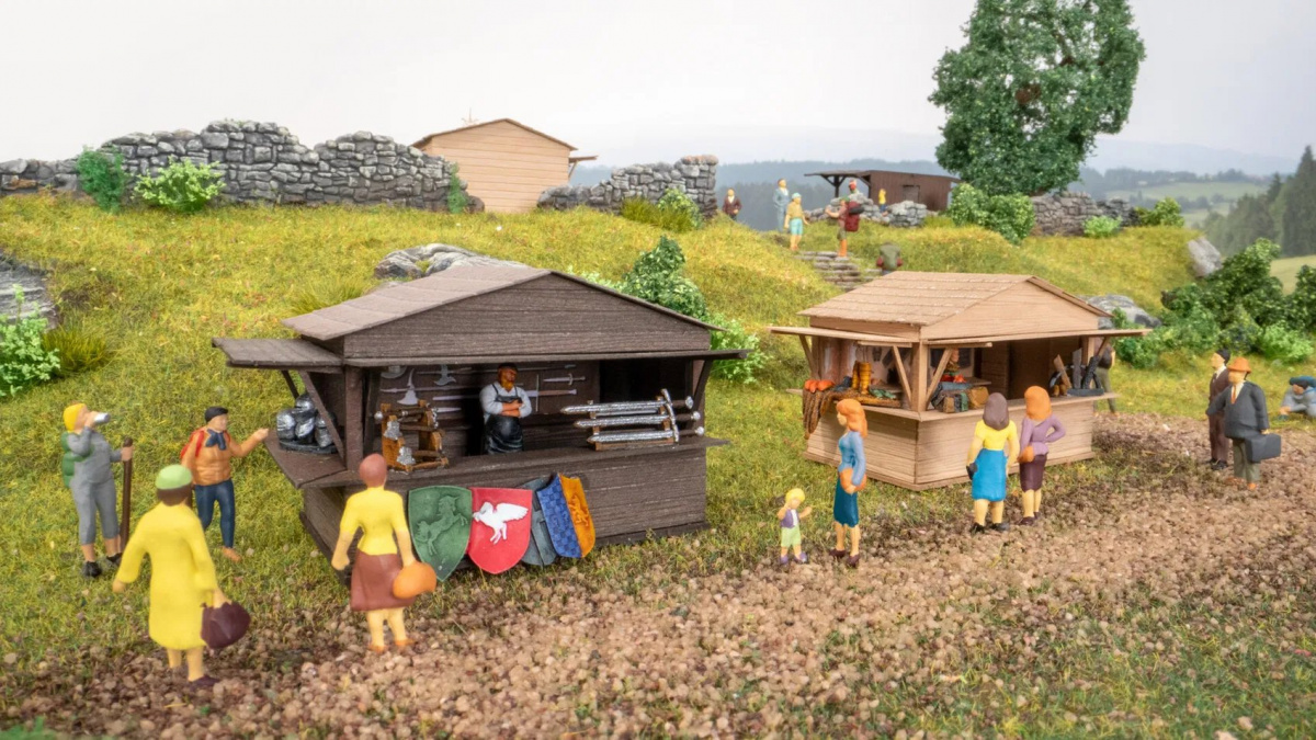 NOCH 65618 H0 LC Themen-Set »Mittelaltermarkt«