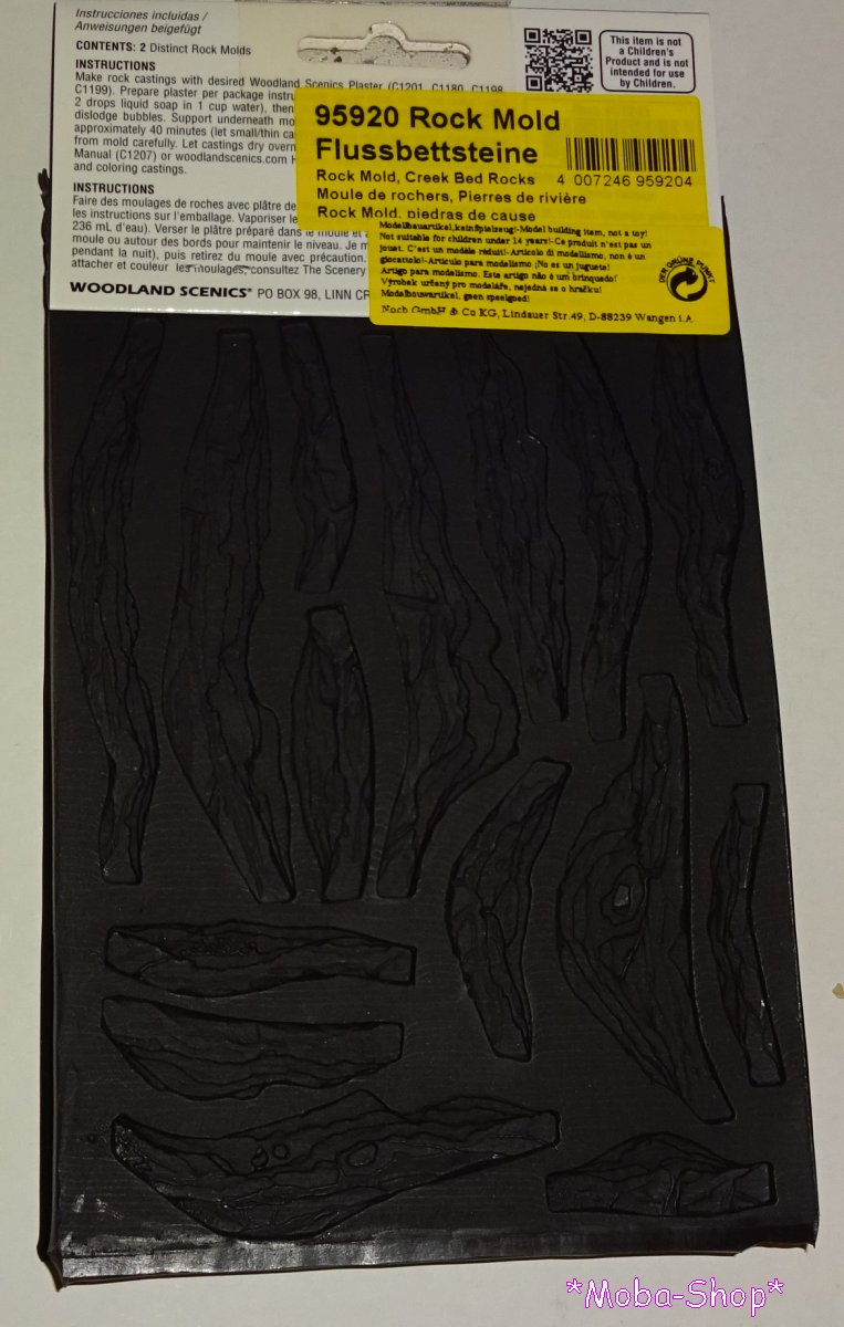 NOCH 95920 (Woodland C1245) Rock Mold, Flussbettsteine