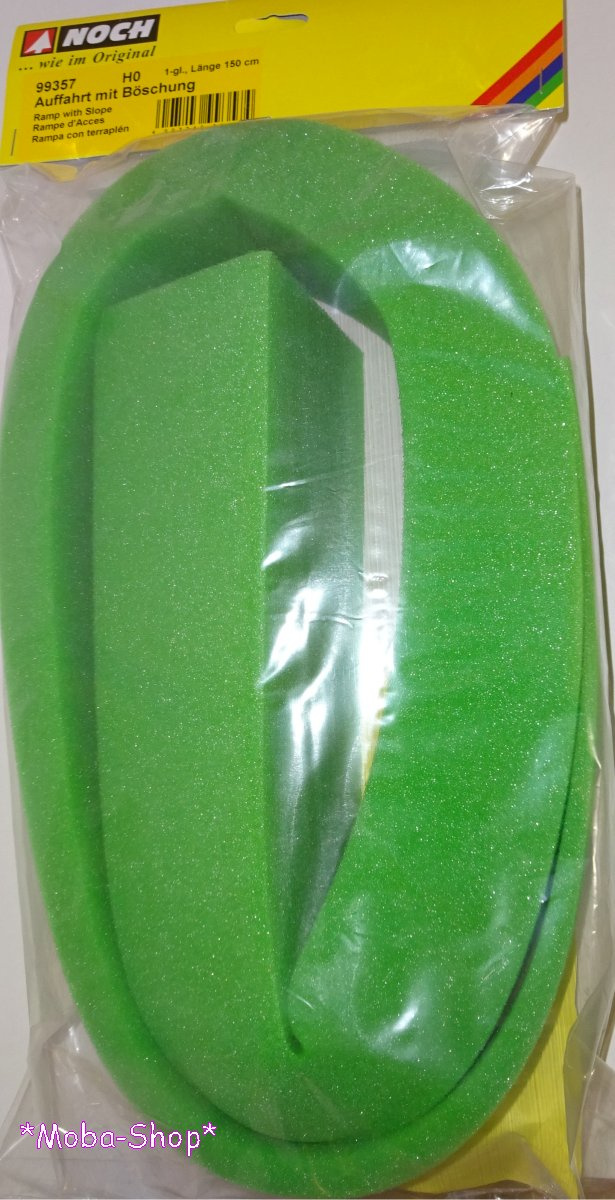 NOCH 99357 H0 Auffahrt mit Böschung 1-gleisig 150cm, 6%