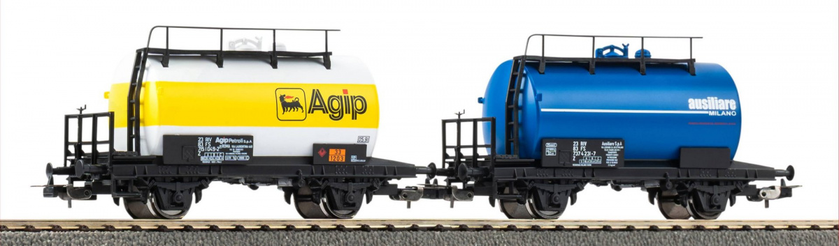 PIKO 28330 2-tlg. Set Kesselwagen, »Agip & ausiliare Milano«, FS