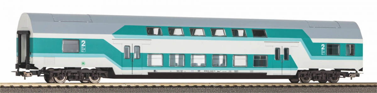 PIKO 53116 H0 Doppelstock-Personenwagen, 2. Kl., DR