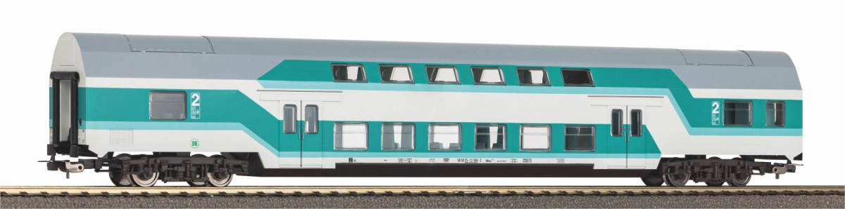 PIKO 53119 H0 Doppelstock-Personenwagen, 2. Kl., DR