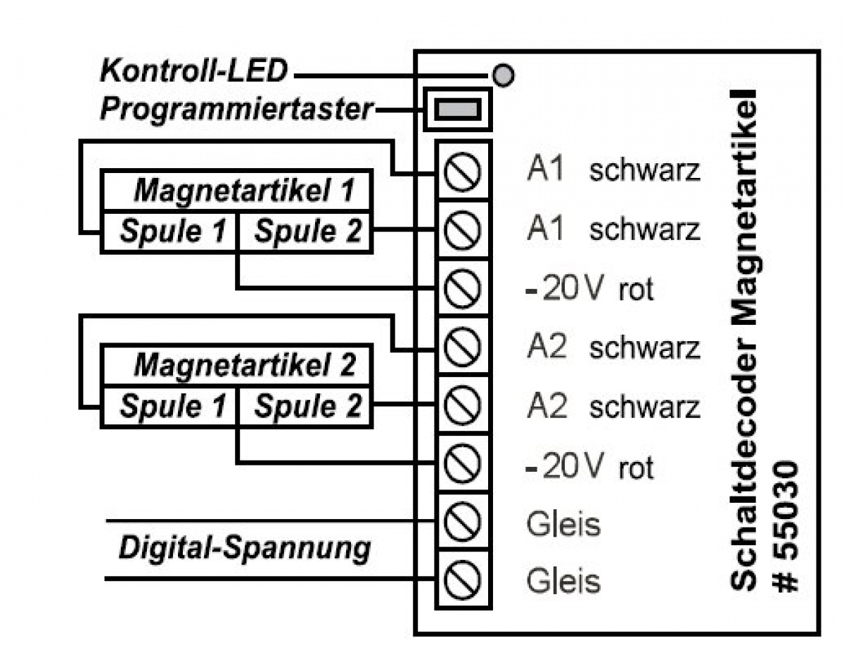 PIKO 55030 Schaltdekoder Magnetartikel DCC/MM