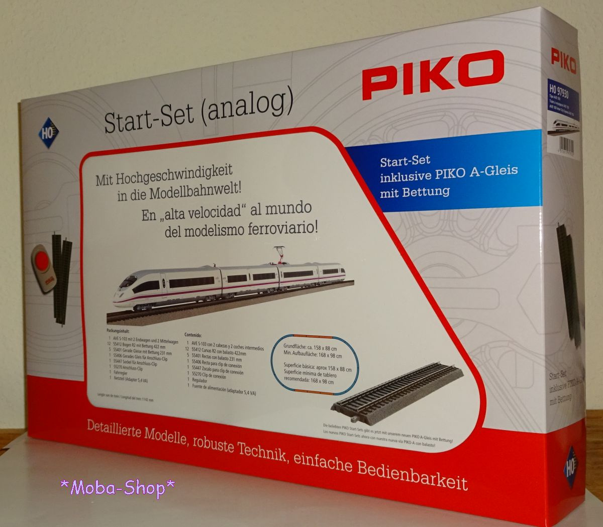 PIKO 97930 H0 Startpackung 4-tlg. ICE-3, AVE RENFE