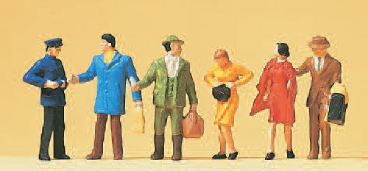 Preiser 14029 H0 An der Bahnsteigsperre