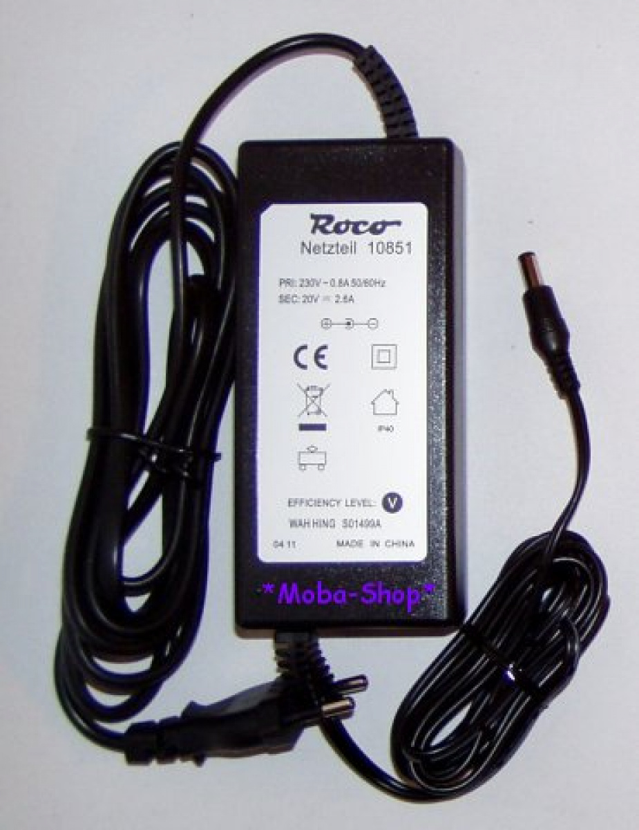 ROCO 10820 Z21 Digitalzentrale, Schwarz, mit Netzteil 54 VA