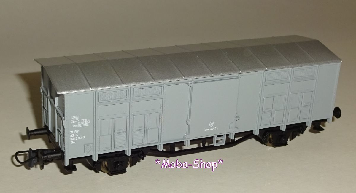 ROCO H0 Spitzdachwagen grau, FS, Ep. V (aus 51280)