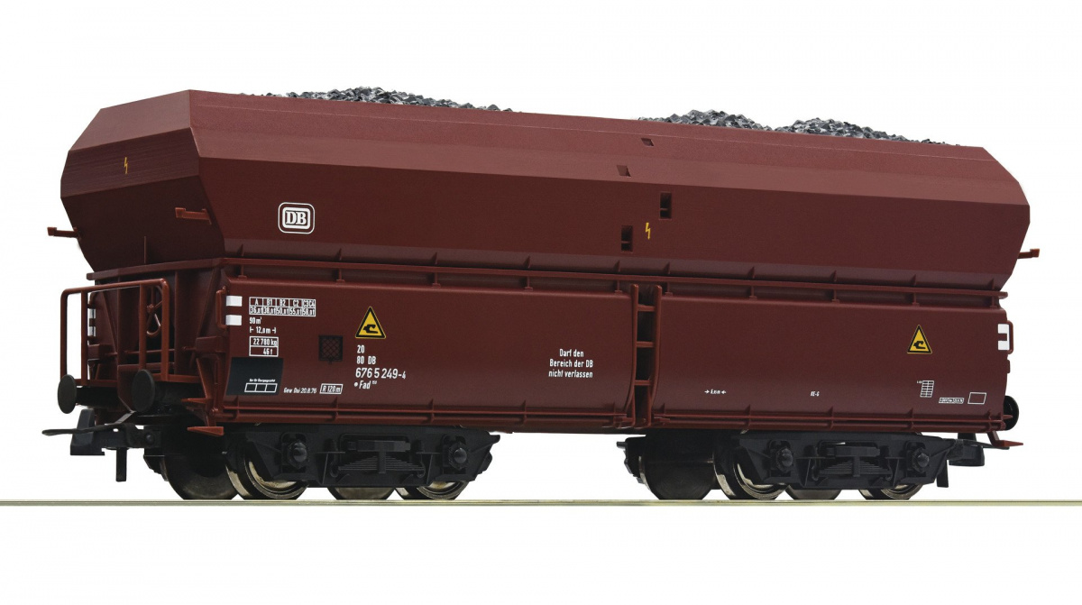 ROCO 56332 H0 Selbstentladewagen mit Kohlebeladung, DB