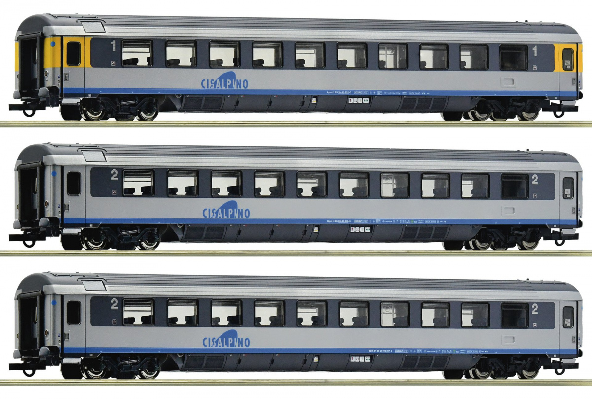 ROCO 6200032 H0 3-tlg. Set (1) Personenwagen Cisalpino, CIS