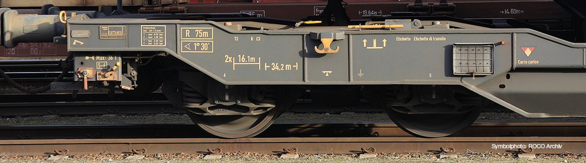 ROCO 6600036 H0 Doppeltaschen-Gelenkwagen T3000e, NACCO