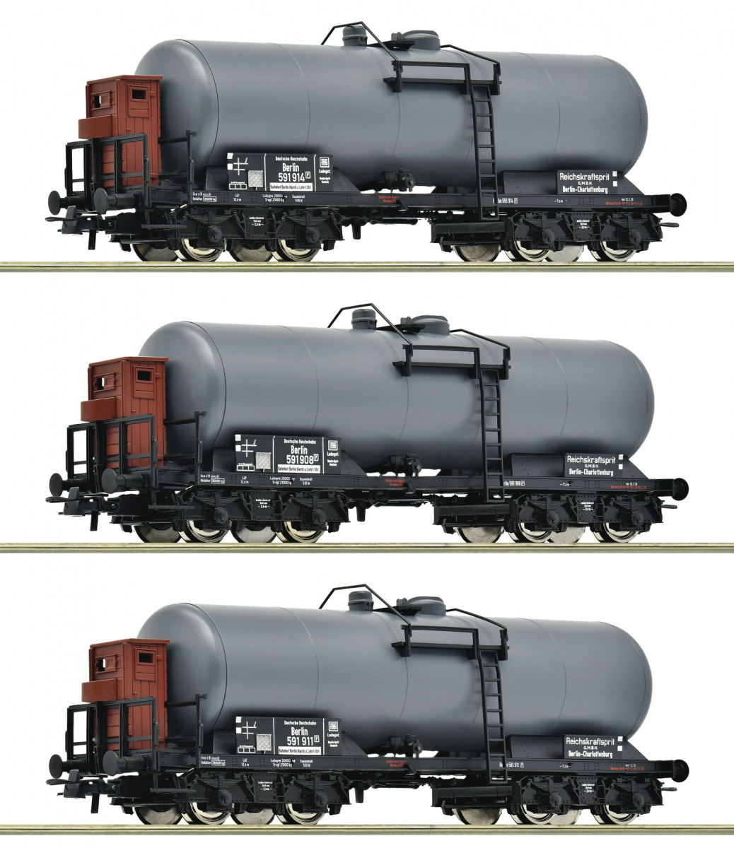 ROCO 6600062 H0 3-tlg. Set: Kesselwagen, DRG