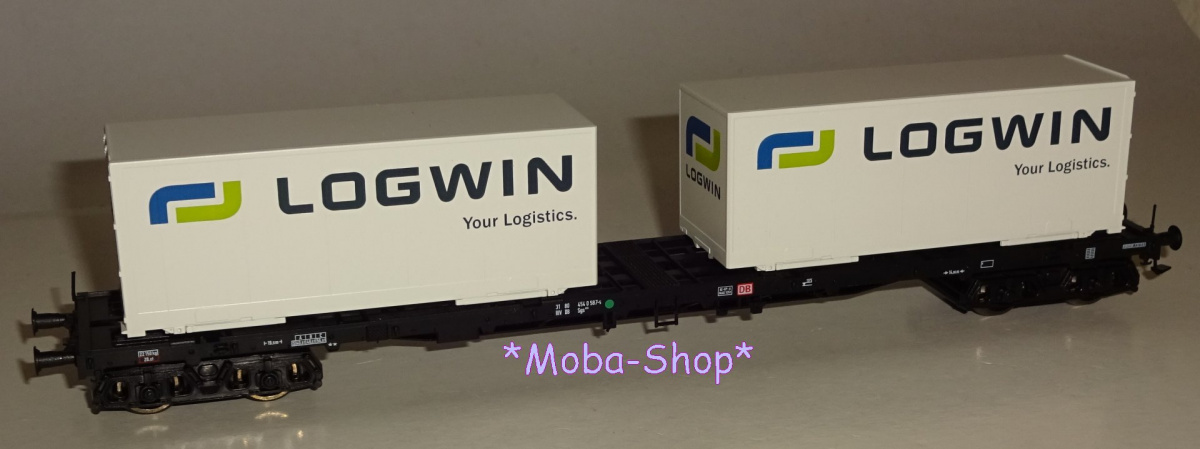ROCO 66583 H0 Containertragwagen »LOGWIN« DB