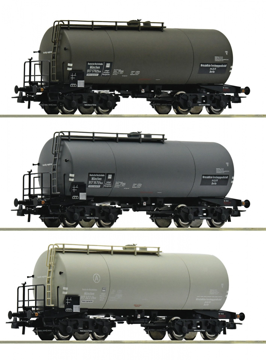 ROCO 76015 H0 3-tlg. Set: Kesselwagen, DRG