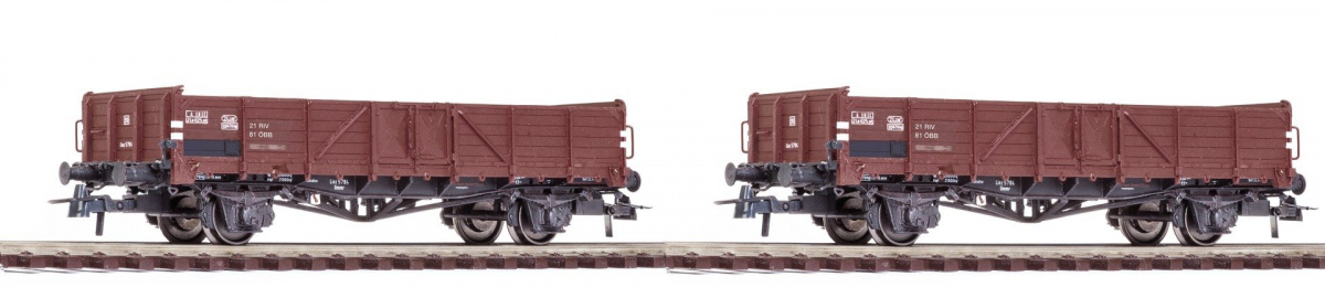 ROCO 76112 H0 2-tlg.Set Offene Güterwagen, ÖBB