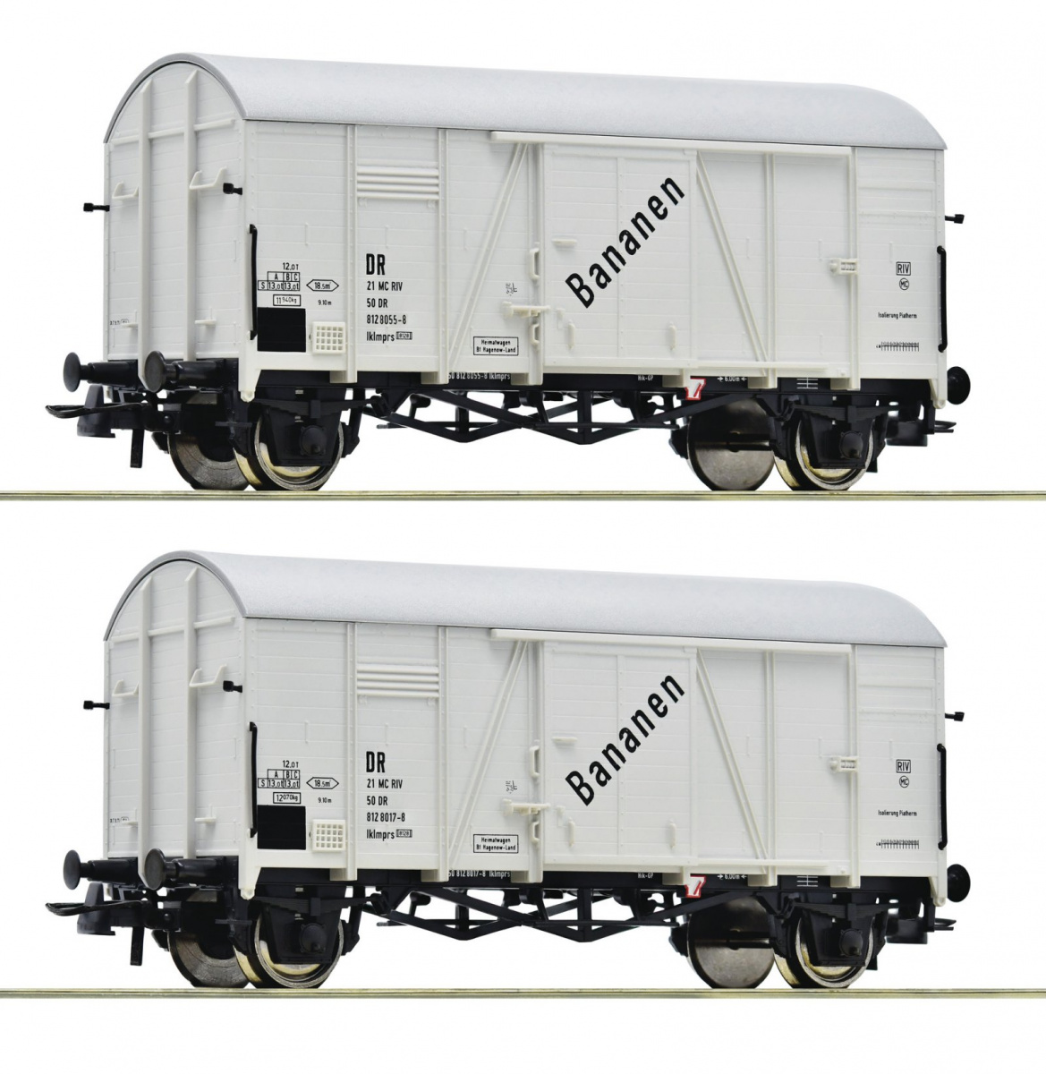 ROCO 77027 H0 2-tlg. Set: Bananenwagen, DR