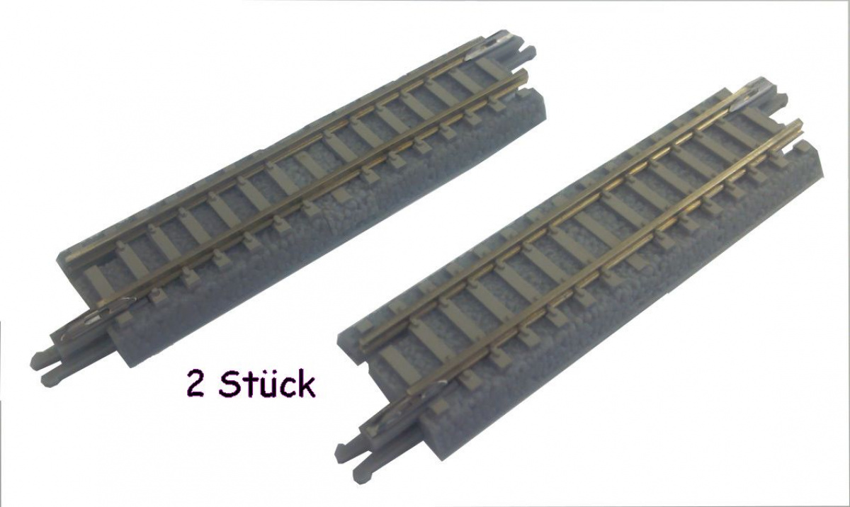 Rokuhan R048 (Noch 97048) Z Gleis gerade 55 mm, 2 Stück, Betonschwellen