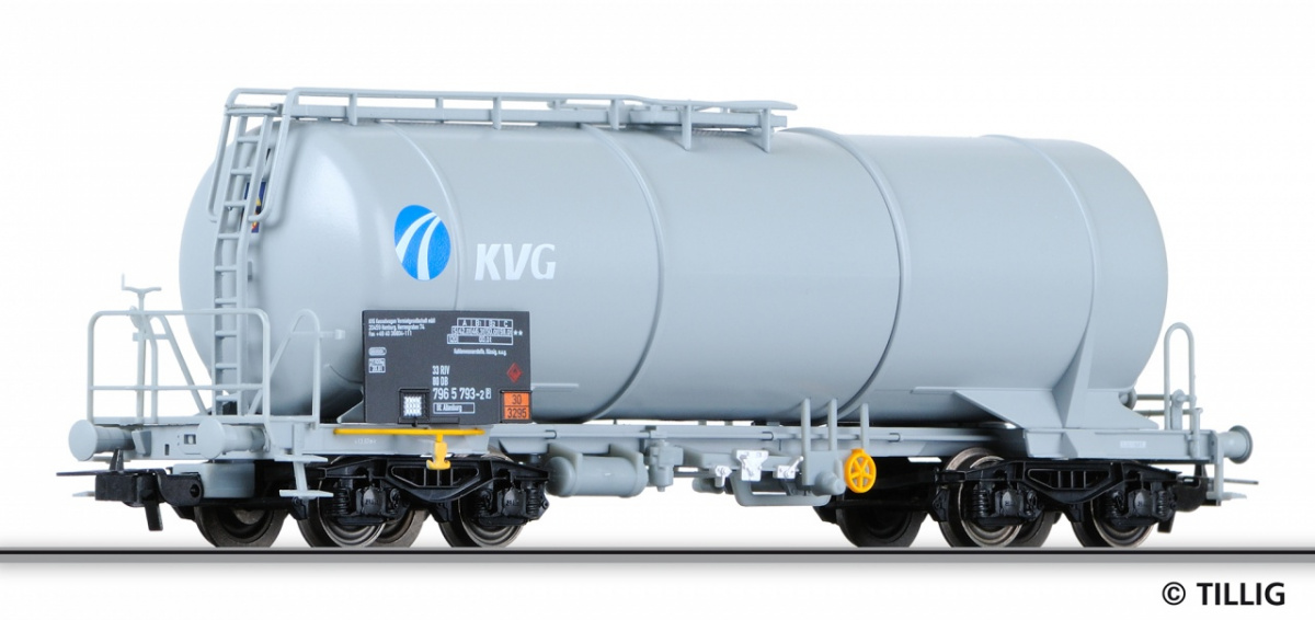 Tillig 76495 H0 Leichtöl-Kesselwagen »KVG«, DB-AG