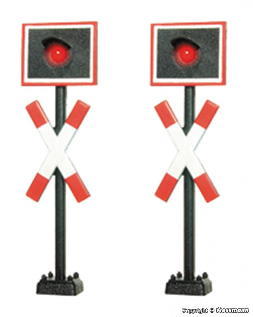 Viessmann 5058 H0 2 Andreaskreuze ohne Blinkelektronik