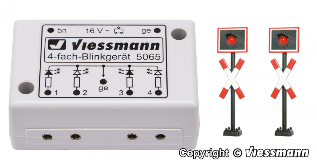 Viessmann 5060 H0 2 Andreaskreuze mit Blinkelektronik