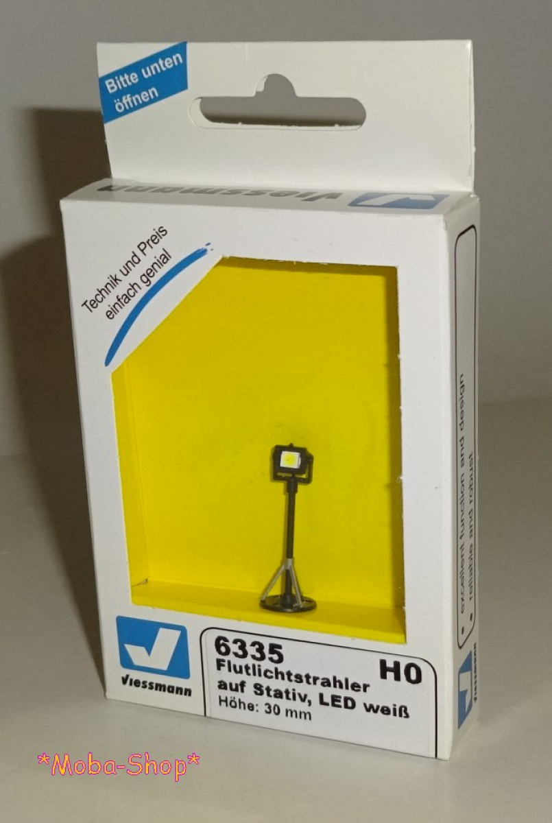 Viessmann 6335 H0 Flutlichtstrahler auf Stativ, LED weiß